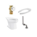 Kit Taza Báltica plus entrada superior con válvula push de empotrar