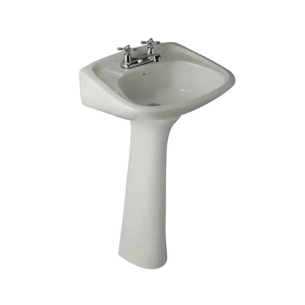 Lavamanos Con Pedestal Blanco F.V.